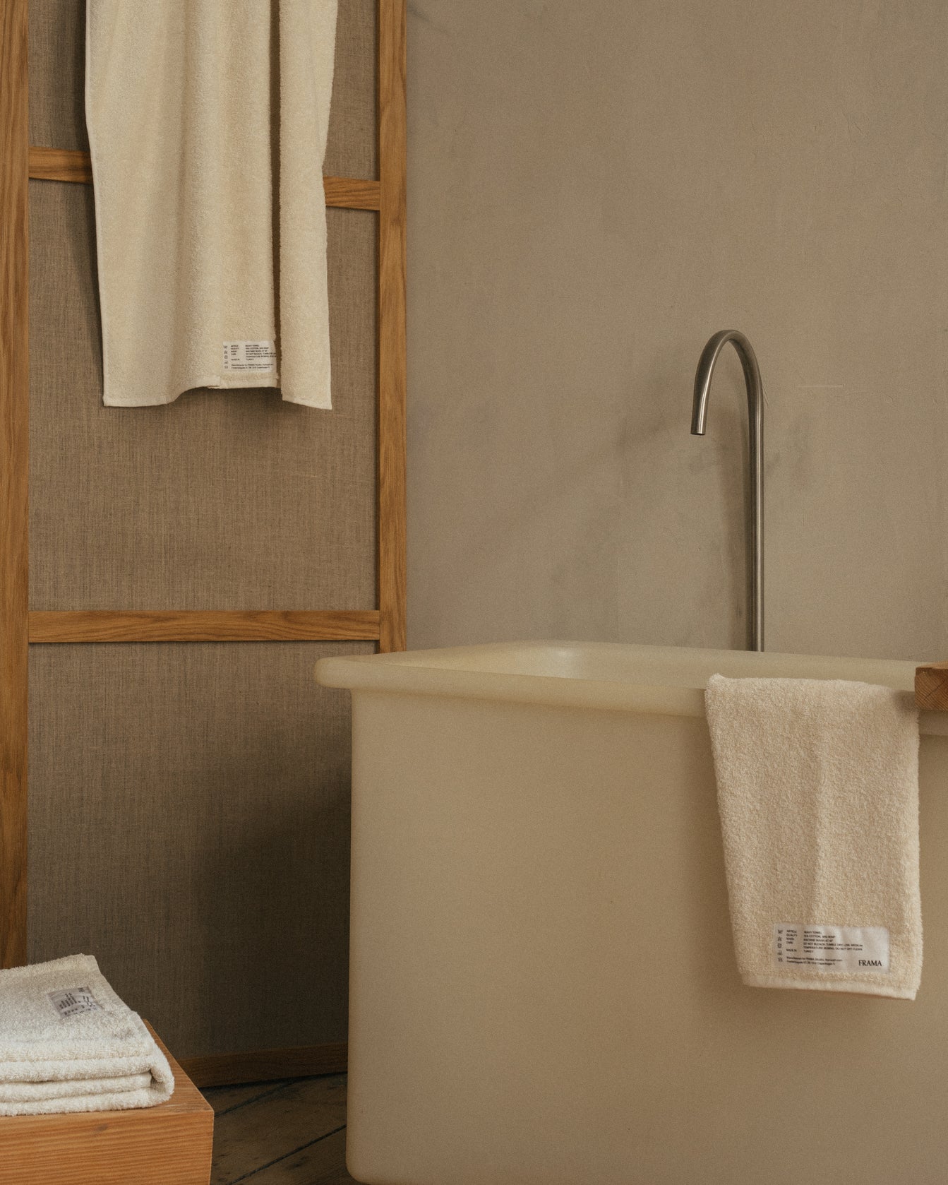 Bone White Heavy Towel by FRAMA