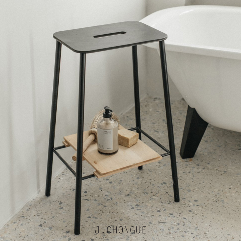 Adam Stool Mono Black H65 by FRAMA