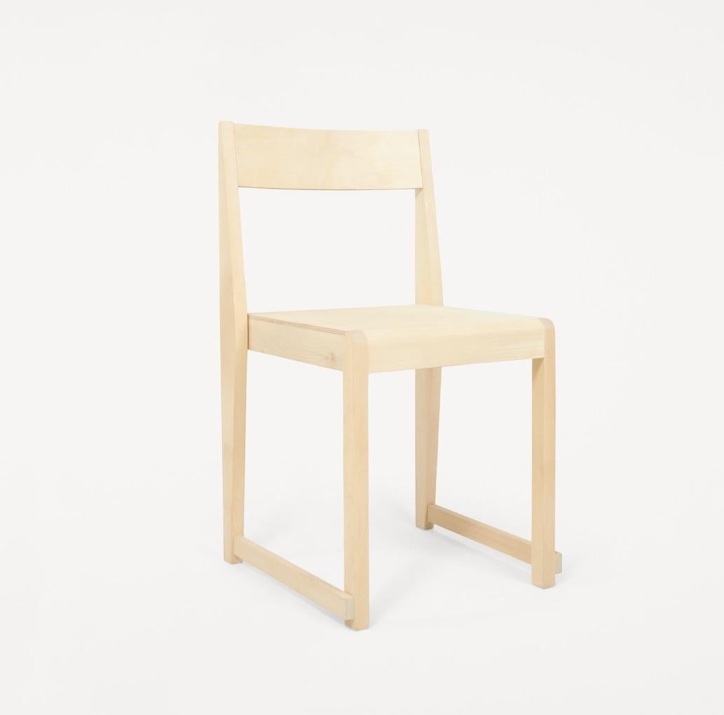 Chair 01 Natural Wood Frame Natural Wood Seat by FRAMA