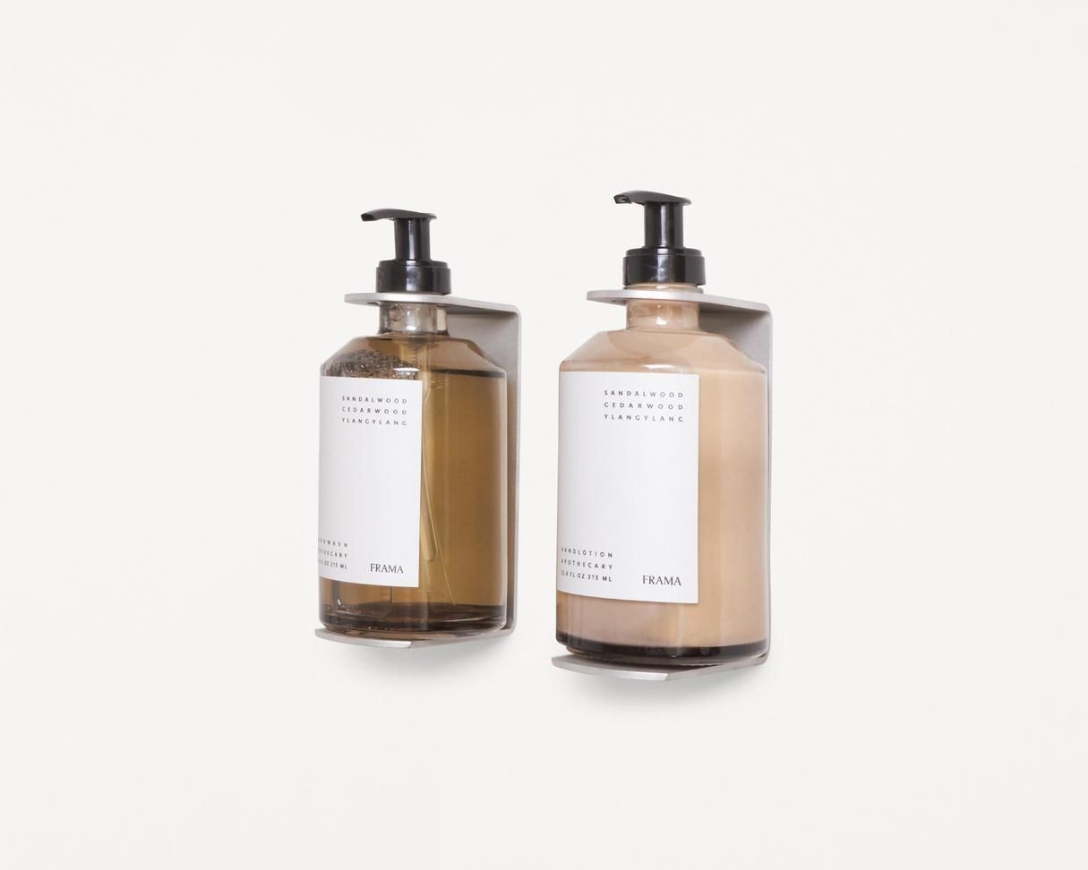 FRAMA Apothecary Wall Display Stainless Steel for 500ml bottles - THE PLANT SOCIETY