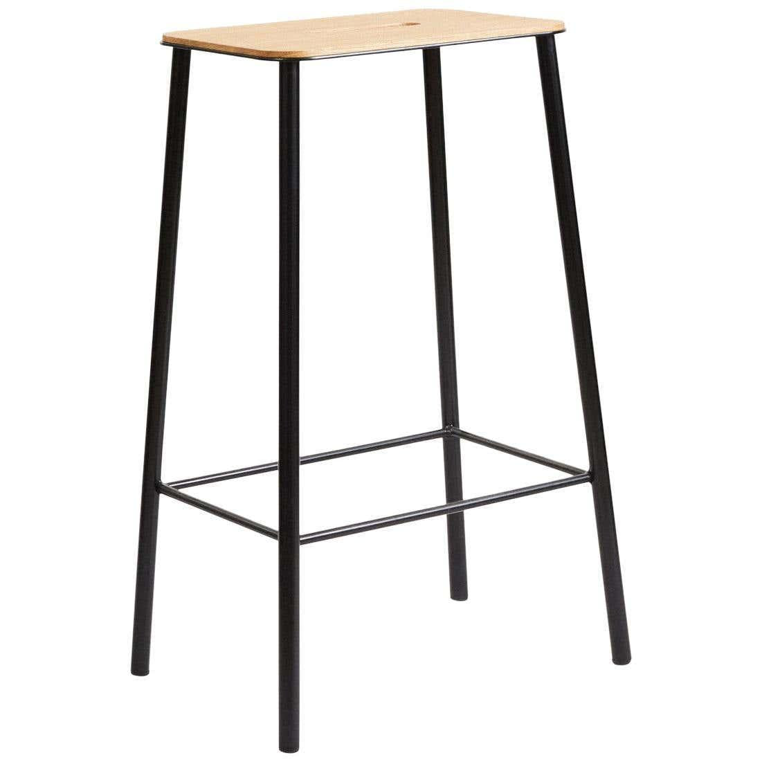 Adam Stool Oak / Black H65 by FRAMA