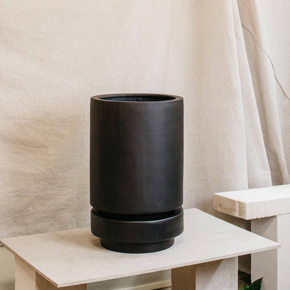 Tall Pier Planter Black by The Plant Society